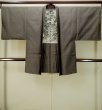 画像1: P0526J 男性用 羽織  大島紬  シルク（正絹） 茶色,  松/松葉 【中古】【USED】【リサイクル】 ★★★☆☆【P0526J】 (1)