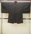 画像2: P0526L 男性用 羽織   シルク（正絹） 黒,  松/松葉 【中古】【USED】【リサイクル】 ★★★★☆【P0526L】 (2)