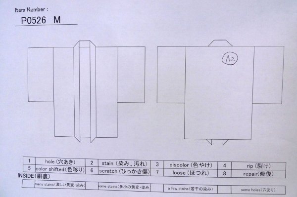 画像19: P0526M 男性用 羽織   シルク（正絹） 黒,  山 【中古】【USED】【リサイクル】 ★★★★☆【P0526M】 (19)