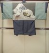 画像3: P0526N 男性用 羽織  大島紬  シルク（正絹） 深い青,  波 【中古】【USED】【リサイクル】 ★★★☆☆【P0526N】 (3)