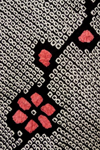 画像6: P0526S 女性用 羽織   シルク（正絹） 黒,  かのこ 【中古】【USED】【リサイクル】 ★★★★☆【P0526S】 (6)