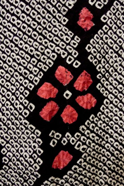 画像7: P0526S 女性用 羽織   シルク（正絹） 黒,  かのこ 【中古】【USED】【リサイクル】 ★★★★☆【P0526S】 (7)