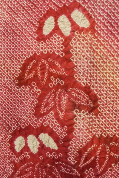 画像5: P0526W 女性用 羽織   シルク（正絹） 茶色み橙色,  竹 【中古】【USED】【リサイクル】 ★★★☆☆【P0526W】 (5)
