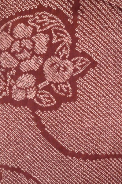 画像3: P0527C 女性用 羽織   シルク（正絹） 深い茶色,  花丸文 【中古】【USED】【リサイクル】 ★★★★☆【P0527C】 (3)