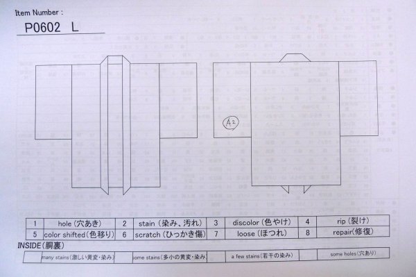 画像14: P0602L 女性用 羽織   シルク（正絹） 黒,  鳥 【中古】【USED】【リサイクル】 ★★★☆☆【P0602L】 (14)