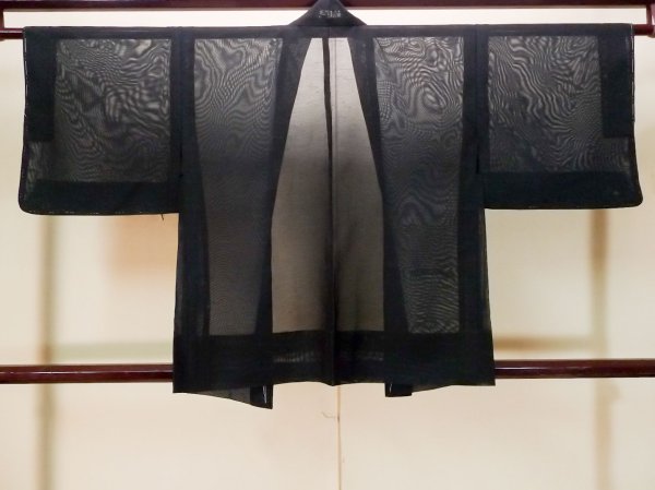 画像1: P0602O 女性用 羽織   シルク（正絹） 深い紺,  【中古】【USED】【リサイクル】 ★★★★☆【P0602O】 (1)