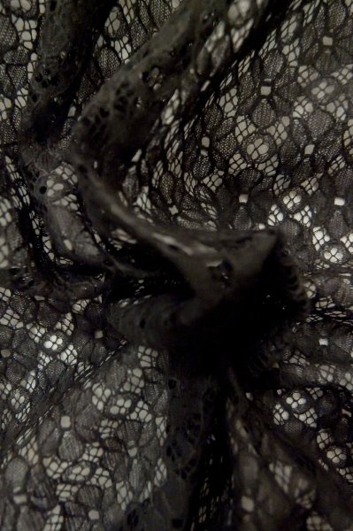 画像6: P0602Q 女性用 羽織   綿 黒,  花 【中古】【USED】【リサイクル】 ★☆☆☆☆【P0602Q】 (6)