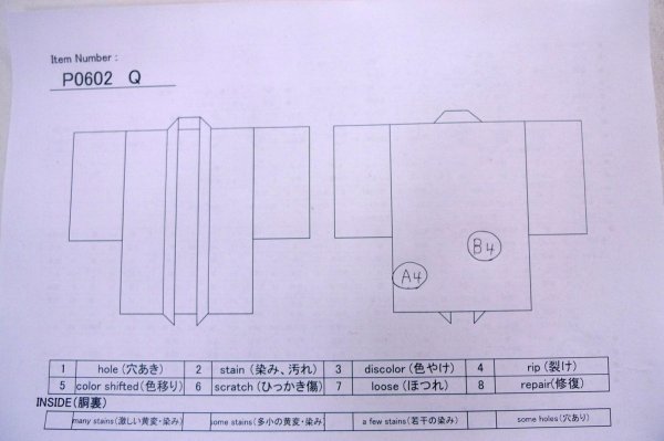 画像7: P0602Q 女性用 羽織   綿 黒,  花 【中古】【USED】【リサイクル】 ★☆☆☆☆【P0602Q】 (7)