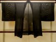 画像2: P0602R 女性用 羽織   シルク（正絹） 黒,  抽象的模様 【中古】【USED】【リサイクル】 ★★★☆☆【P0602R】 (2)