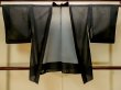 画像1: P0602T 女性用 羽織   シルク（正絹） 黒,  草 【中古】【USED】【リサイクル】 ★★★★☆【P0602T】 (1)