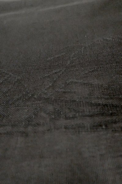 画像8: P0602T 女性用 羽織   シルク（正絹） 黒,  草 【中古】【USED】【リサイクル】 ★★★★☆【P0602T】 (8)