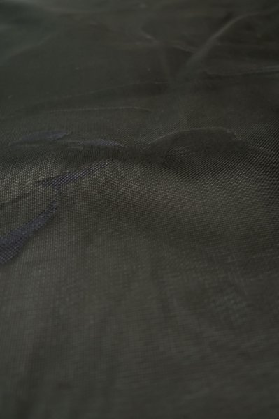画像9: P0602Y 女性用 羽織   シルク（正絹） 黒,  波 【中古】【USED】【リサイクル】 ★★★★☆【P0602Y】 (9)