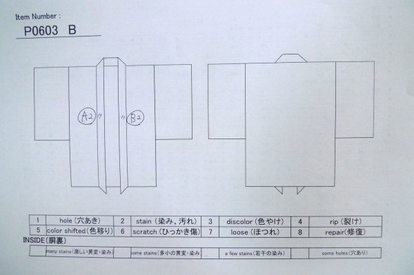 画像11: P0603B 女性用 羽織   シルク（正絹） 黒,  抽象的模様 【中古】【USED】【リサイクル】 ★★★☆☆【P0603B】 (11)