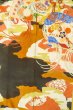 画像6: P0616B 女性用 振袖   シルク（正絹） 黒,  ぼたん 【中古】【USED】【リサイクル】 ★★☆☆☆【P0616B】 (6)