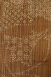 画像7: P0616E 女性用 紬   シルク（正絹） 淡い茶色,  花 【中古】【USED】【リサイクル】 ★☆☆☆☆【P0616E】 (7)