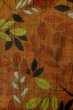 画像3: P0616G 女性用 紬   シルク（正絹） 深い橙色,  葉 【中古】【USED】【リサイクル】 ★★★★☆【P0616G】 (3)