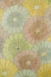 画像4: P0616I 女性用 紬   シルク（正絹） 淡いマルチカラー,  菊 【中古】【USED】【リサイクル】 ★★☆☆☆【P0616I】 (4)