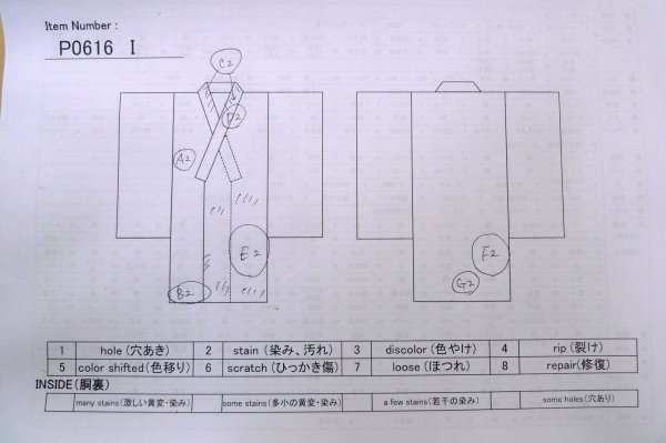 画像13: P0616I 女性用 紬   シルク（正絹） 淡いマルチカラー,  菊 【中古】【USED】【リサイクル】 ★★☆☆☆【P0616I】 (13)