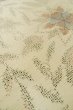 画像10: P0616L 女性用 紬  十日町紬  シルク（正絹） 薄いベージュ,  花 【中古】【USED】【リサイクル】 ★★★★☆【P0616L】 (10)