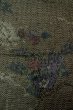 画像6: P0616N 女性用 紬  十日町紬  シルク（正絹） 深い灰色,  花 【中古】【USED】【リサイクル】 ★★★★☆【P0616N】 (6)