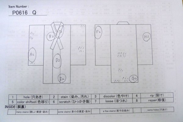 画像11: P0616Q 女性用 紬   シルク（正絹） 薄いベージュ,  鳳凰 【中古】【USED】【リサイクル】 ★★☆☆☆【P0616Q】 (11)