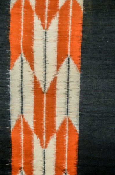 画像4: P0616W 女性用 紬   シルク（正絹） 藍,  【中古】【USED】【リサイクル】 ★★☆☆☆【P0616W】 (4)