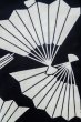 画像7: P0616Y 女性用 浴衣（日本製）   綿 藍,  扇 【中古】【USED】【リサイクル】 ★★☆☆☆【P0616Y】 (7)