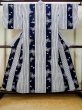 画像1: P0616Z 女性用 浴衣（日本製）   綿 藍,  蝶々 【中古】【USED】【リサイクル】 ★★★☆☆【P0616Z】 (1)
