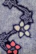 画像4: P0617B 女性用 浴衣（日本製）   綿 藍,  花 【中古】【USED】【リサイクル】 ★★☆☆☆【P0617B】 (4)