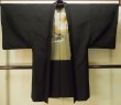 画像1: P0708B 男性用 羽織   シルク（正絹） 黒,  【中古】【USED】【リサイクル】 ★☆☆☆☆【P0708B】 (1)