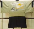 画像3: P0708B 男性用 羽織   シルク（正絹） 黒,  【中古】【USED】【リサイクル】 ★☆☆☆☆【P0708B】 (3)