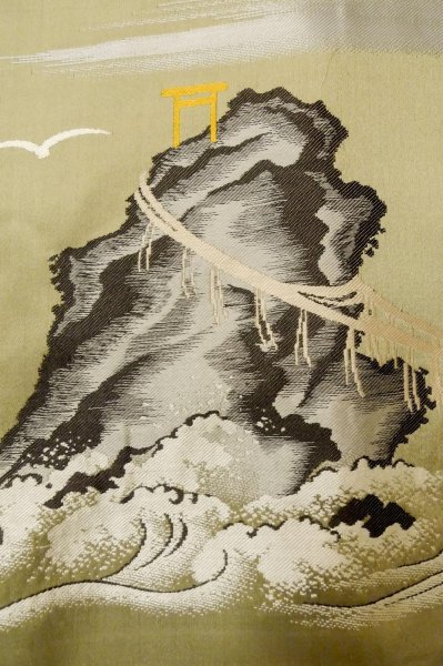画像15: P0708B 男性用 羽織   シルク（正絹） 黒,  【中古】【USED】【リサイクル】 ★☆☆☆☆【P0708B】 (15)