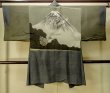 画像3: P0708I 男性用 羽織   シルク（正絹） 青み灰色,  抽象的模様 【中古】【USED】【リサイクル】 ★☆☆☆☆【P0708I】 (3)