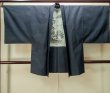 画像1: P0708U 男性用 羽織  大島紬  シルク（正絹） 深い紺,  亀甲 【中古】【USED】【リサイクル】 ★★★★☆【P0708U】 (1)