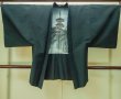 画像1: P0708V 男性用 羽織   シルク（正絹） 深い青緑色,  【中古】【USED】【リサイクル】 ★★★★☆【P0708V】 (1)