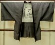 画像1: P0709E 男性用 羽織   シルク（正絹） 深い茶色,  小さな点々 【中古】【USED】【リサイクル】 ★★★☆☆【P0709E】 (1)