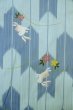 画像3: P0722B 女性用 浴衣（海外製）   綿 水色,  花 【中古】【USED】【リサイクル】 ★☆☆☆☆【P0722B】 (3)