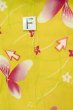 画像20: P0722C 女性用 浴衣（海外製）   綿 黄色,  花 【中古】【USED】【リサイクル】 ★★★☆☆【P0722C】 (20)