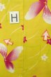 画像22: P0722C 女性用 浴衣（海外製）   綿 黄色,  花 【中古】【USED】【リサイクル】 ★★★☆☆【P0722C】 (22)