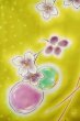 画像3: P0722I 女性用 浴衣（海外製）   綿 灰色がかった黄色,  花 【中古】【USED】【リサイクル】 ★★★☆☆【P0722I】 (3)