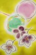 画像6: P0722I 女性用 浴衣（海外製）   綿 灰色がかった黄色,  花 【中古】【USED】【リサイクル】 ★★★☆☆【P0722I】 (6)