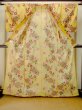 画像2: P0722J 女性用 浴衣（海外製）   綿 鮮やか黄色,  花 【中古】【USED】【リサイクル】 ★★★☆☆【P0722J】 (2)