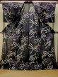 画像2: P0722K 女性用 浴衣（海外製）   綿 黒,  ぼかし 【中古】【USED】【リサイクル】 ★★★☆☆【P0722K】 (2)