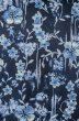 画像3: P0722L 女性用 浴衣（海外製）   綿 深い藍,  葉 【中古】【USED】【リサイクル】 ★★★☆☆【P0722L】 (3)