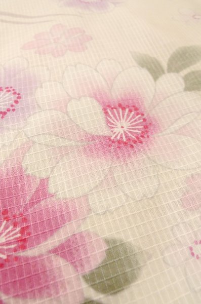 画像8: P0722N 女性用 浴衣（海外製）   綿 淡い桃色,  桜 【中古】【USED】【リサイクル】 ★★★☆☆【P0722N】 (8)