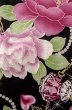 画像6: P0722O 女性用 浴衣（海外製）   綿 黒,  バラ 【中古】【USED】【リサイクル】 ★★★☆☆【P0722O】 (6)