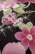画像8: P0722O 女性用 浴衣（海外製）   綿 黒,  バラ 【中古】【USED】【リサイクル】 ★★★☆☆【P0722O】 (8)