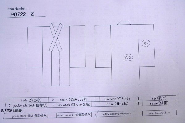 画像5: P0722Z 男性用 紋付   シルク（正絹） 黒,  【中古】【USED】【リサイクル】 ★★★☆☆【P0722Z】 (5)