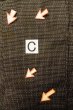 画像12: P0723B 男性用 紬  大島紬  シルク（正絹） 深い茶色,  幾何学模様 【中古】【USED】【リサイクル】 ★★☆☆☆【P0723B】 (12)