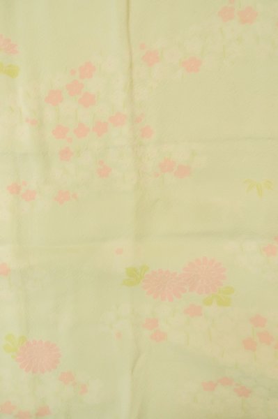 画像4: P0731P 女性用 襦袢   シルク（正絹） 淡い薄い青緑色,  桜 【中古】【USED】【リサイクル】 ★☆☆☆☆【P0731P】 (4)